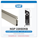 NGP 220SDKB Surface Mounted Automatic Door Bottom 2-3/8" x 5/8" Black Silicone | Dark Bronze | National Guard