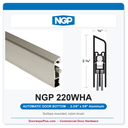 NGP 220WHA Surface Mounted Automatic Door Bottom 2-3/8" x 5/8" Nylon Brush | Aluminum | National Guard