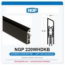 NGP 220WHDKB Surface Mounted Automatic Door Bottom 2-3/8" x 5/8" Nylon Brush | Dark Bronze | National Guard