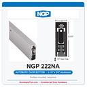 NGP 222NA Surface Mounted Automatic Door Bottom 2-1/8" x 5/8" Black Neoprene | Aluminum | National Guard