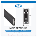 NGP 222NDKB Surface Mounted Automatic Door Bottom 2-1/8" x 5/8" Black Neoprene | Dark Bronze | National Guard