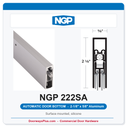 NGP 222SA Surface Mounted Automatic Door Bottom 2-1/8" x 5/8" Black Silicone | Aluminum | National Guard
