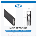 NGP 222SDKB Surface Mounted Automatic Door Bottom 2-1/8" x 5/8" Black Silicone | Dark Bronze | National Guard