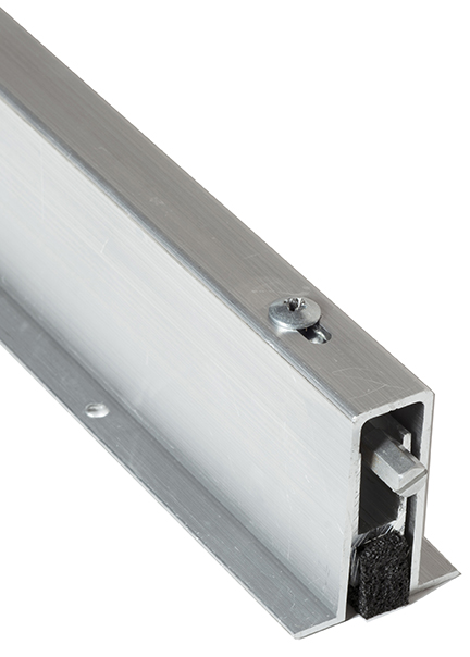 NGP 225SA Full Mortise Automatic Door Bottom 1-1/2" x 5/8" Black Silicone | Aluminum | National Guard