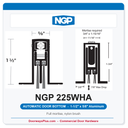 NGP 225WHA Full Mortise Automatic Door Bottom 1-1/2" x 5/8" Nylon Brush | Aluminum | National Guard