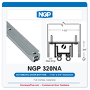 NGP 320NA Full Mortise Automatic Door Bottom 1-1/2" x 3/4" Black Neoprene | Aluminum | National Guard