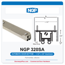 NGP 320SA Full Mortise Automatic Door Bottom 1-1/2" x 3/4" Black Silicone | Aluminum | National Guard