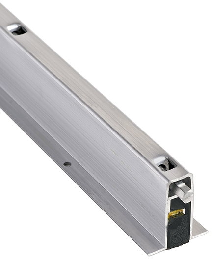 NGP 335SA Full Mortise Automatic Door Bottom 1-1/2" x 5/8" Black Silicone | Aluminum | National Guard