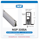 NGP 335SA Full Mortise Automatic Door Bottom 1-1/2" x 5/8" Black Silicone | Aluminum | National Guard