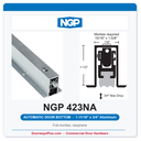 NGP 423NA Full Mortise Automatic Door Bottom 1-11/16" x 3/4" Black Neoprene | Aluminum | National Guard