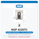 NGP 423STC Full Mortise Automatic Door Bottom 1-11/16" x 3/4" STC 52 acoustical drop bar | Aluminum | National Guard