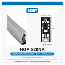 NGP 520NA Surface Mounted Automatic Door Bottom 2-1/4" x 3/4" Black Neoprene | Aluminum | National Guard