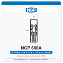 NGP 680A Surface Mounted Automatic Door Bottom 2-1/4" x 3/4" Nylon Brush with EPDM | Aluminum | National Guard