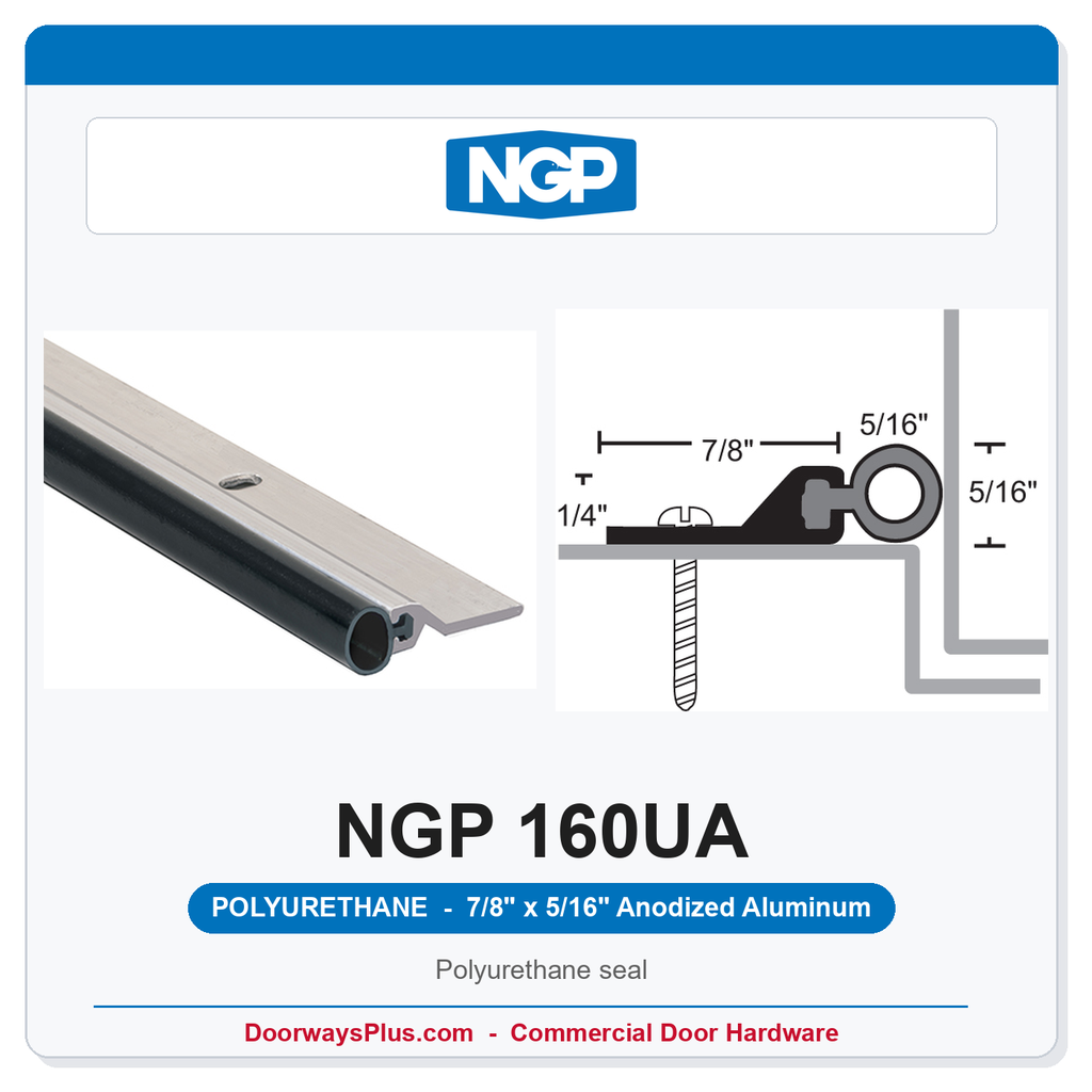 NGP 160UA Polyurethane Perimeter Weatherstrip - Anodized Aluminum | National Guard
