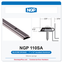 NGP 110SA Silicone Sponge Perimeter Weatherstrip - Anodized Aluminum | National Guard