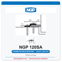 NGP 120SA Silicone Sponge Perimeter Weatherstrip - Anodized Aluminum | National Guard