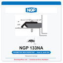 NGP 133NA Neoprene Sponge Perimeter Weatherstrip - Anodized Aluminum | National Guard