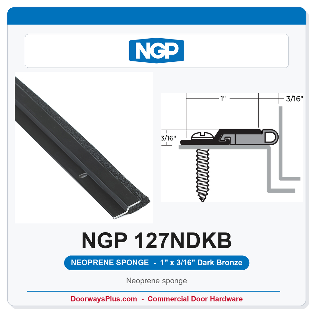 NGP 127NDKB Neoprene Sponge Perimeter Weatherstrip - Dark Bronze | National Guard