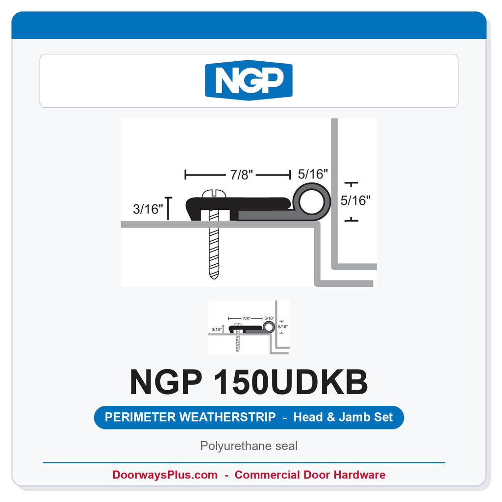 NGP 150UDKB Polyurethane Perimeter Weatherstrip - Dark Bronze | National Guard