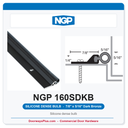 NGP 160SDKB Silicone Dense Bulb Perimeter Weatherstrip - Dark Bronze | National Guard