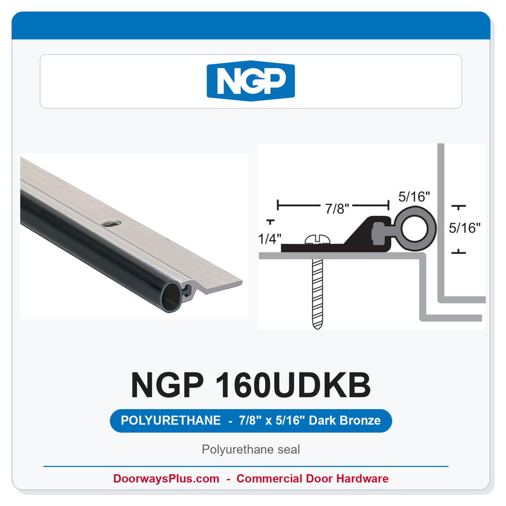 NGP 160UDKB Polyurethane Perimeter Weatherstrip - Dark Bronze | National Guard
