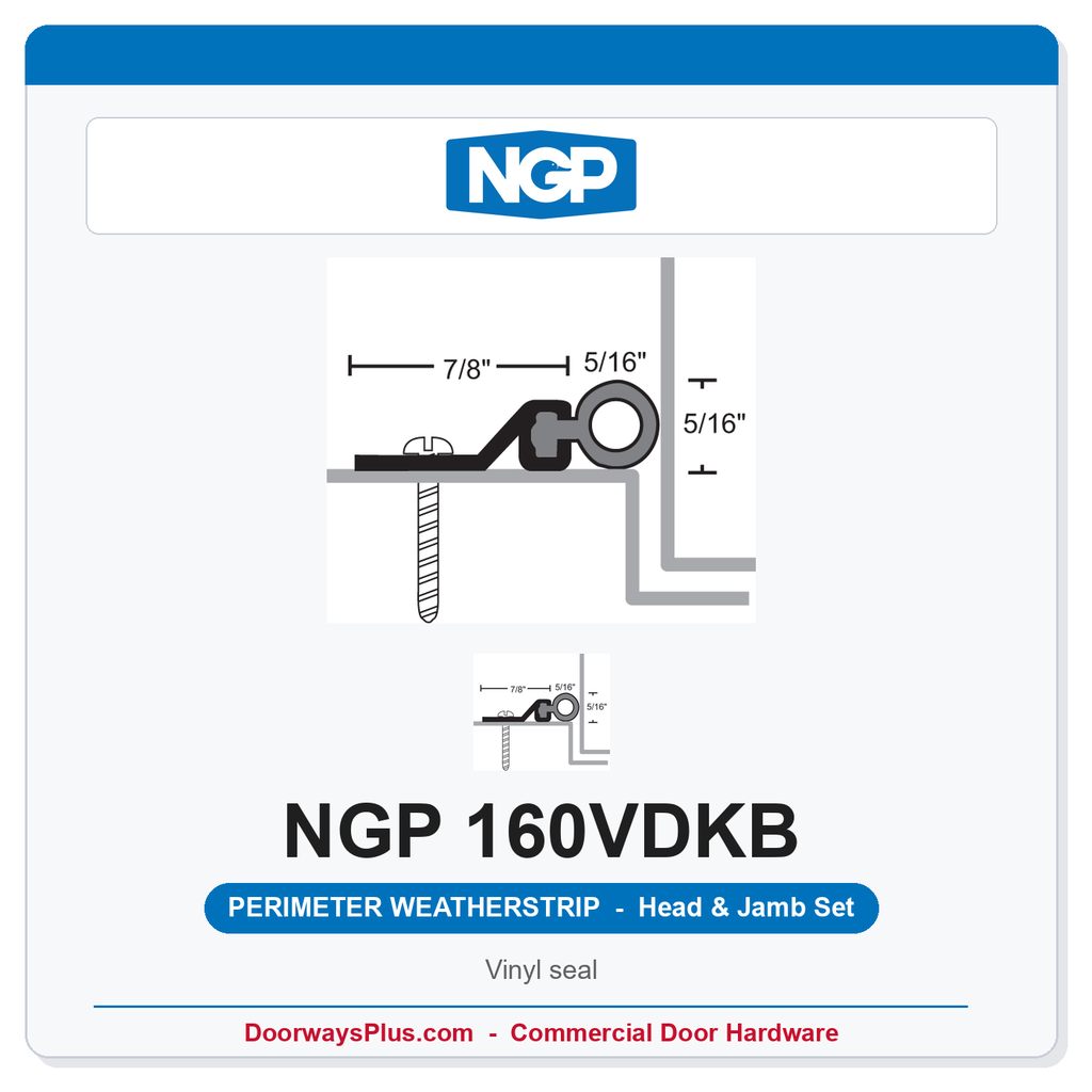NGP 160VDKB Vinyl Perimeter Weatherstrip - Dark Bronze | National Guard