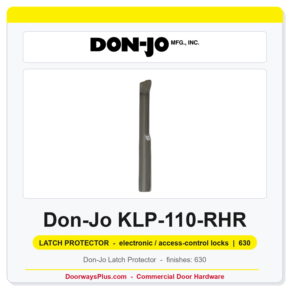 Don-Jo KLP-110-RHR Latch Protector | 1-1/2" x 10" | electronic / access-control locks | 12 ga. (.104)