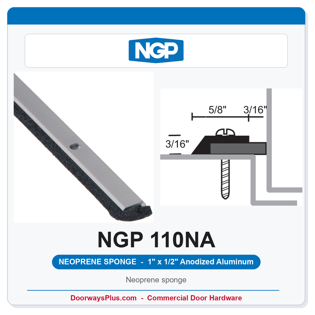 NGP National Guard Products 110NA Neoprene Perimeter Weatherstrip — Head & Jamb