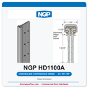 NGP HD1100A Concealed Geared Continuous Hinge Flush Mount 83/85/95" Clear Anodized | National Guard