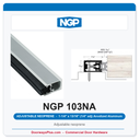 NGP 103NA Adjustable Neoprene Perimeter Weatherstrip - Anodized Aluminum | National Guard