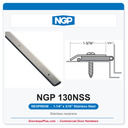 NGP 130NSS Neoprene Perimeter Weatherstrip - Stainless Steel | National Guard