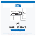 NGP 137SDKB Silicone Smoke-Rated Astragal Astragal Set - Dark Bronze | National Guard