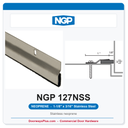 NGP 127NSS Neoprene Perimeter Weatherstrip - Stainless Steel | National Guard