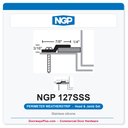 NGP 127SSS Silicone Perimeter Weatherstrip - Stainless Steel | National Guard