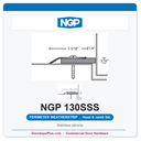 NGP 130SSS Silicone Perimeter Weatherstrip - Stainless Steel | National Guard