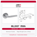 Corbin Russwin ML2057 RWA Storeroom or Closet Mortise Lockset | Grade 1 Commercial