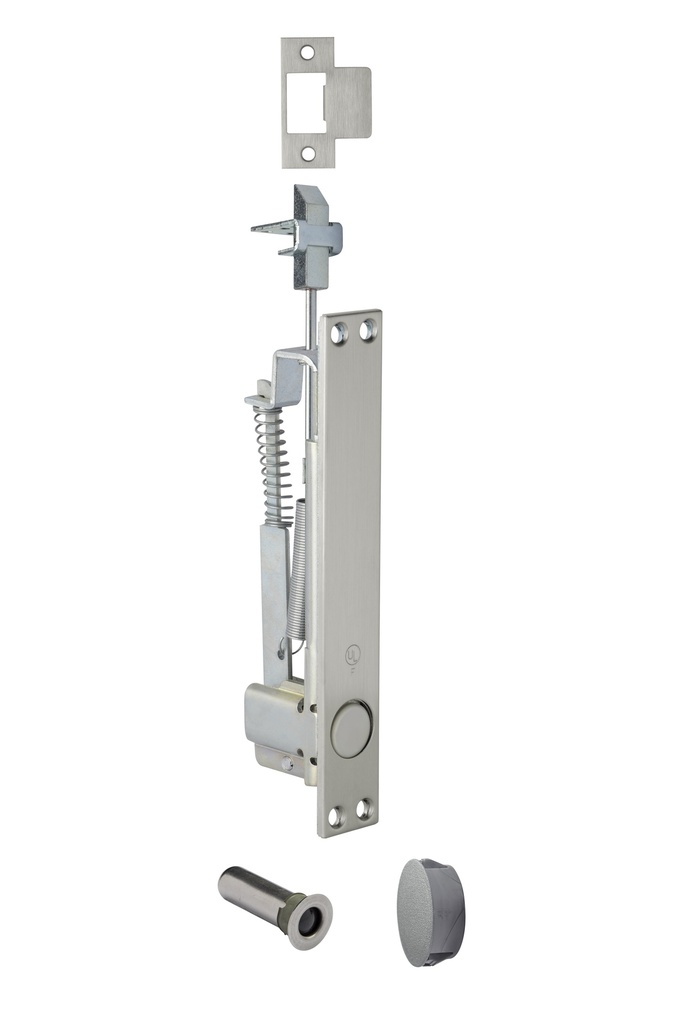 Rockwood 2849 Self-Latching Flush Bolt with Bottom Fire Bolt | Fire-Rated Metal Doors