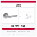 Corbin Russwin ML2057 RSA Storeroom or Closet Mortise Lockset | Grade 1 Commercial