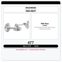 Rockwood 477 Wall Stop & Holder – Satin Chrome (US26D) | Cast Brass