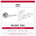 Corbin Russwin ML2057 ESA Storeroom or Closet Mortise Lockset | Grade 1 Commercial