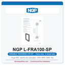 NGP L-FRA100-SP Low Profile Steel Door Window Lite Frame | 1-3/8" Door | Frame Only | 18 Ga