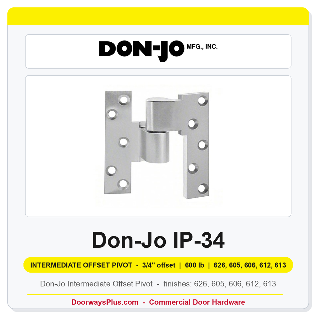 Don-Jo IP-34 Intermediate Offset Pivot | 3/4" offset | 600 lb