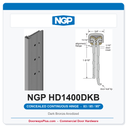 NGP HD1400DKB Concealed Geared Continuous Hinge Flush Mount 83/85/95" Dark Bronze Anodized | National Guard