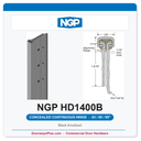 NGP HD1400B Concealed Geared Continuous Hinge Flush Mount 83/85/95" Black Anodized | National Guard