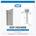 NGP HD2400B Concealed Geared Continuous Hinge Flush Mount 83/85/95" Black Anodized | National Guard