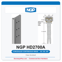 NGP HD2700A Concealed Geared Continuous Hinge Flush Mount 83/85/95" Clear Anodized | National Guard