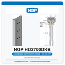 NGP HD2700DKB Concealed Geared Continuous Hinge Flush Mount 83/85/95" Dark Bronze Anodized | National Guard