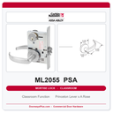 Corbin Russwin ML2055 PSA Classroom Mortise Lockset | Grade 1 Commercial