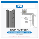 NGP HD4100A Concealed Swing-Clear Geared Continuous Hinge 83/85/95" Clear Anodized | National Guard