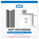 NGP HD4100DKB Concealed Swing-Clear Geared Continuous Hinge 83/85/95" Dark Bronze Anodized | National Guard